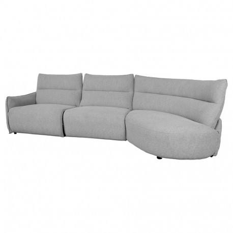 Corner sofa CANNES RC electric recliner, grey