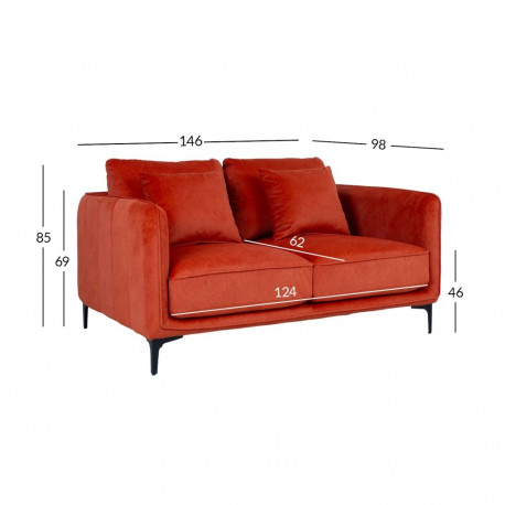 Sofa BIANKA 2-seater, oranž