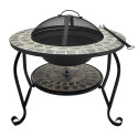 Fire pit MOSAIC 60x60xH45cm, grey