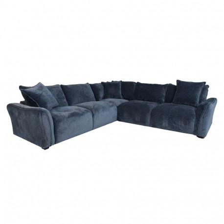 Corner sofa and ottoman DIVI dark blue