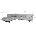 Corner sofa HASSO LC, grey