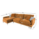Corner sofa DAISY LC, brown