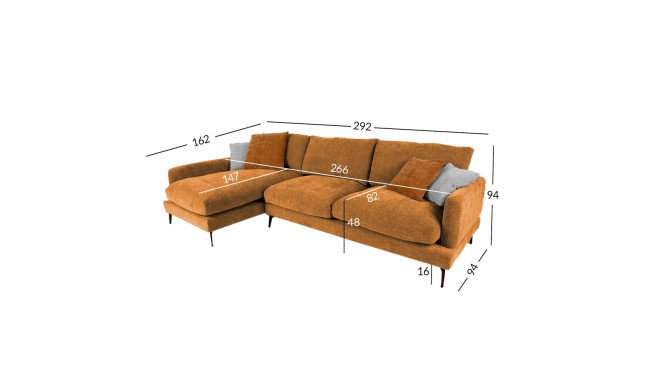 Corner sofa DAISY LC, brown