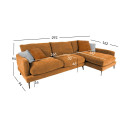 Corner sofa DAISY RC, brown