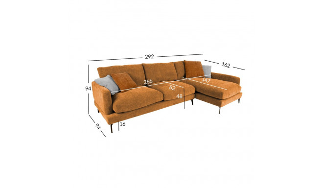 Corner sofa DAISY RC, brown