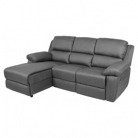 Nurgadiivan BERIT VN manuaalne recliner 214x160/95xH98cm, tumehall