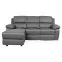 Nurgadiivan BERIT VN manuaalne recliner 214x160/95xH98cm, tumehall