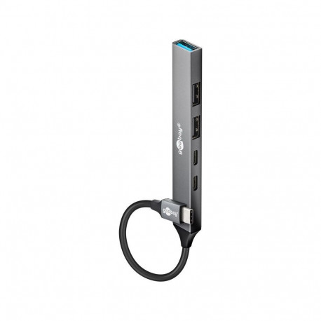 USB jagaja GOOBAY USB-C - 2 x USB-C / 3 x USB-A (USB3.2)