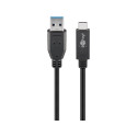 USB kaabel Wentronic USB-C to USB-A 3.0, 1m