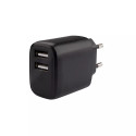 Travel Charger 17W 2xUSB-A By Musthavz  Black
