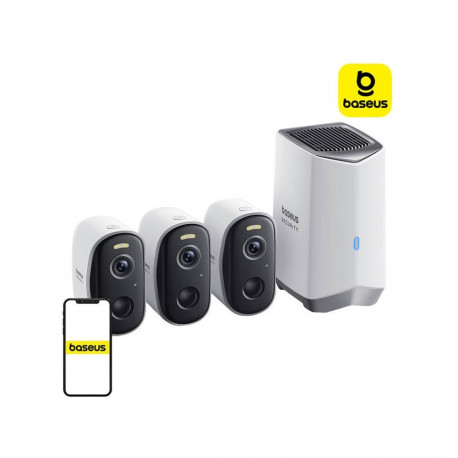 N1 Baseus 2K outdoor camera set of 3 (white)