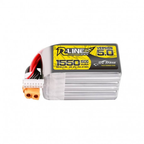 Lipo Tattu R-Line Version 5.0 1550mAh 22.2V 150C 6S battery with XT60 connector