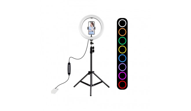 Puluz 1.1m tripod with RGBW LED lighting 26cm vlog / stream / smartphone PKT3044