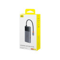 Hub 6in1 Baseus Metal Gleam 2 Series, USB-C to 2xUSB 3.0 +USB-C + HDMI + USB-C PD + Ethernet RJ45