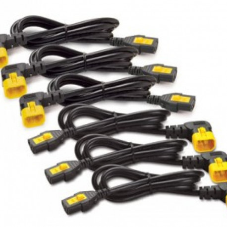 APC POWER CORD KIT (6 EA), LOCKING, C13 TO C14 (90 DEGREE), 0.6M