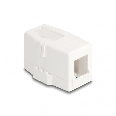 Delock Keystone Surface Mounted Box 1 Port with magnetic bottom, white