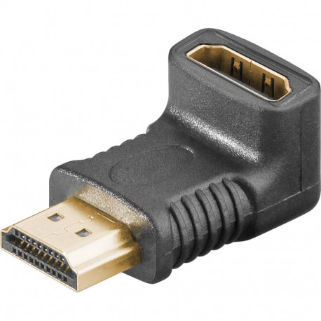 Adapter HDMI (M) - (F), 8K@60Hz, 90° nurgaga alla, plastmassist
