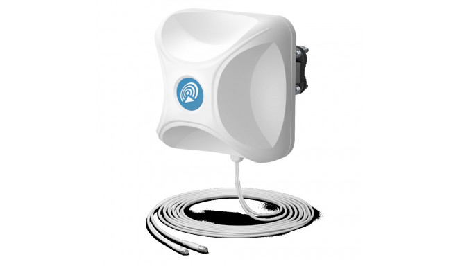 QuPanel 5G/LTE Global MIMO2x2, 10m Antenna directional wide band LTE MIMO 2x2, 600-6000MHz, SMA,