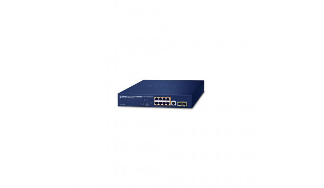 IPv4/IPv6, 8-Port Managed 802.3at POE+ Gigabit Ethernet Switch  + 2-Port 100/1000X SFP (120W PoE Bud