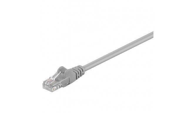 Cat5e Network cable, U/UTP 2xRJ45 plug unshielded grey 0.25m