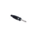 Banaanpistik, 4mm, 30V AC, 60V DC, 30A, must, joodetav