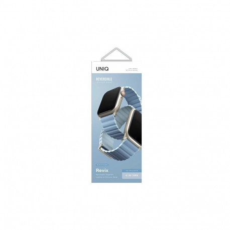 UNIQ Revix Premium Strap Apple Watch Series 1-8/SE/SE2 38/40/41 Edition Reversible Mag white-blue