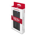 Axagon EEM2-SBC väline korpus M.2 SSD-dele USB-C 3.2 Gen 2 - must