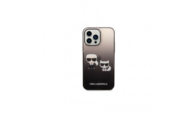 Karl Lagerfeld KLHCP14XTGKCK iPhone 14Pro Max 6.7" kõvakorpus must gradient Ikonik Karl & Choupette