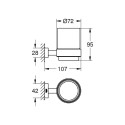 "rippuv klaasist hambaharjahoidja Grohe ESSENTIALS CUBE CRYSTAL 40755001, kroom"