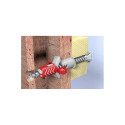 Two-component dowel with L-shaped head 8x40 mm, 4 pcs.