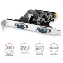 Axagon PCIe 2.0 x1 kontroller - 2x DB9 jadaport (PCEA-S2N)