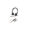 POLY Blackwire 3325 stereo MS Teams juhtmega peakomplekt, 3,5 mm pistik, USB-C/A adapter, must