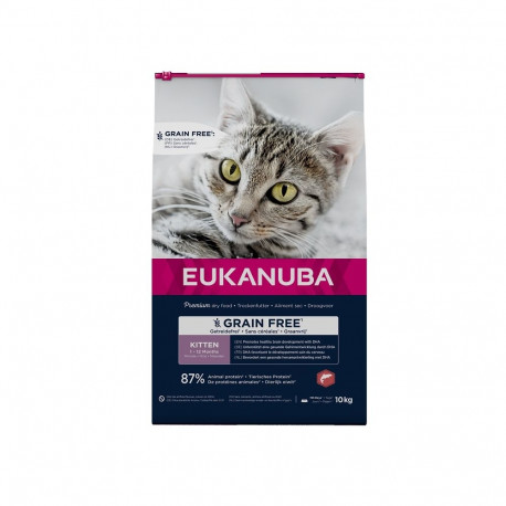 Eukanuba CAT KITTEN GRAIN FREE lõhe kuivtoit kassipoegadele 10 kg