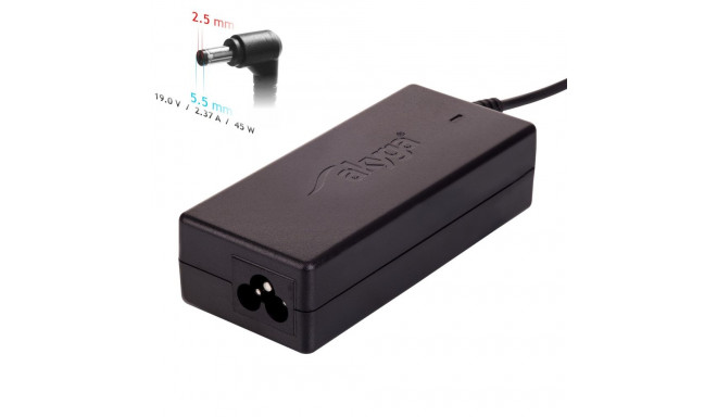 akyga AK-ND-61 19V | 2.37A 45W 5.5 x 2.5 mm ASUS | TOSHIBA | LENOVO 1,2 m sülearvuti toiteplokk