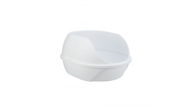 Cat litter tray : Trixie Simao cat litter tray, high rim, 48 × 30 × 58 cm, white