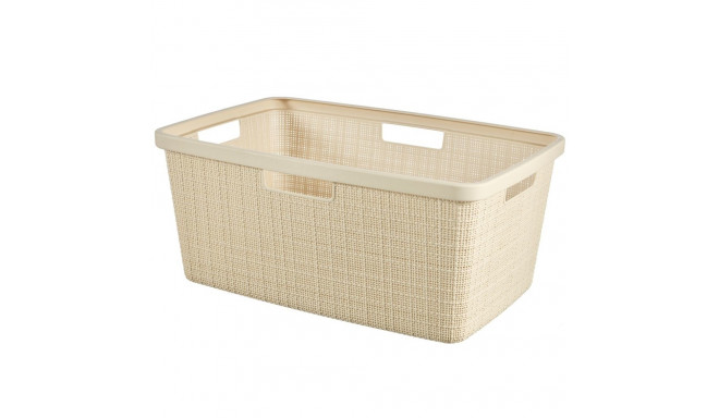 Laundry basket Jute 46L 59x39x26cm in cream