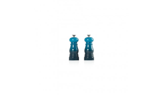 Salt and pepper grinder set 11cm blue