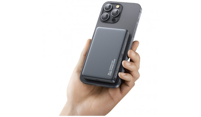 Powerbank USAMS CY Series CD242 10000mAh 20W magnetiline juhtmevaba titaan