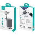 USAMS XR Series CD228 10000mAh 20W + USB-C/Lightning kaabel valge powerbank