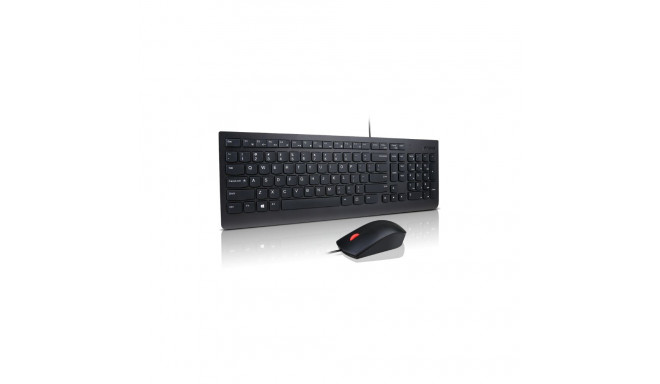 Lenovo Essential | mänguklaviatuuri ja hiire komplekt | juhtmega | nordic | must