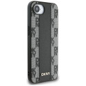 DKNY nahast ruuduline Mono must MagSafe ümbris iPhone 16e jaoks