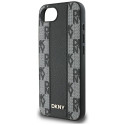 DKNY nahast ruuduline Mono must MagSafe ümbris iPhone 16e jaoks