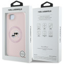 Case Karl Lagerfeld Silicone Karl&Choupette Heads MagSafe for iPhone 16e pink