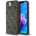 Guess 4G Ring Classic Logo MagSafe ümbris iPhone 16e pruun
