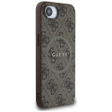 Guess 4G Ring Classic Logo MagSafe ümbris iPhone 16e pruun