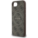 Guess 4G Ring Classic Logo MagSafe ümbris iPhone 16e pruun