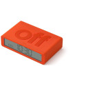 Lexon Flip Classic two-sided alarm clock orange
