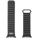 Strap Audi Logo Genuine Leather Magnetic Ring for Apple Watch 40/41/42mm black