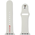Strap Audi Sport Red Logo Silicone Watch Strap for Apple Watch 40/41/42mm white