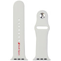 Strap Audi Sport Red Logo Silicone Watch Strap for Apple Watch 44/45/46/49mm white
